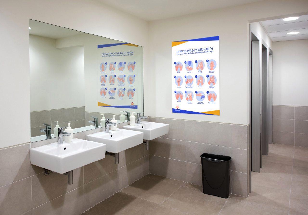Glass Rinsing Sign Hand Washing Signs | Advantage PrintRoom
