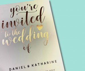 Wedding stationery foil invite