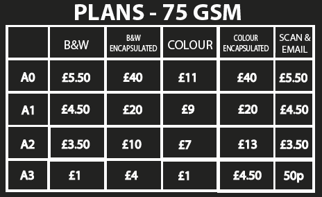 Plans 75gsm Architectural Plans 75gsm